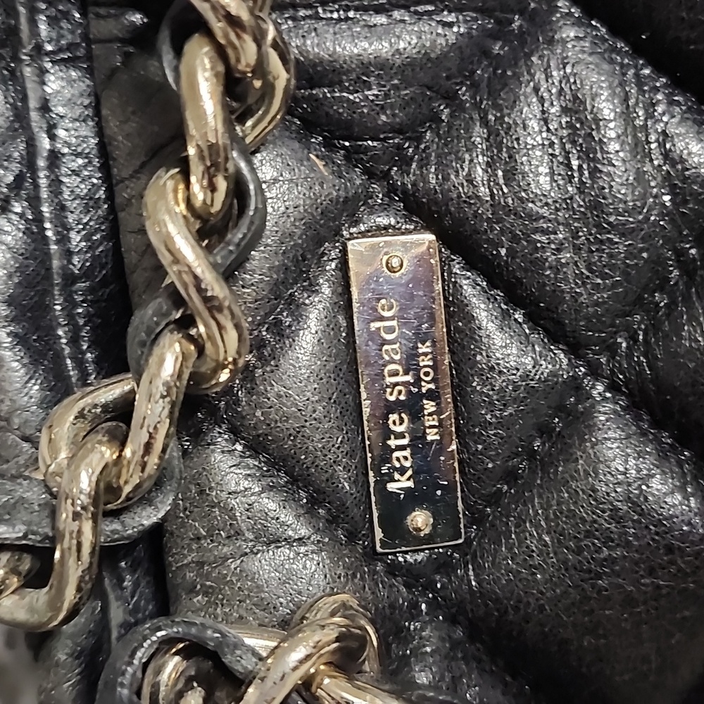 Kate Spade Black Quilted Gold Coast Maryann Leather View 3